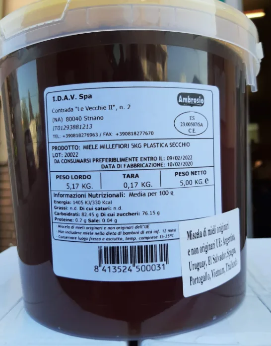 Miele millefiori 5 kg Ambrosio