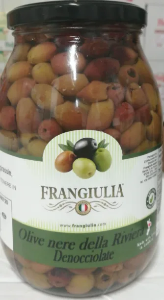 Olive nere della Riviera denocciolate in olio Frangiulia