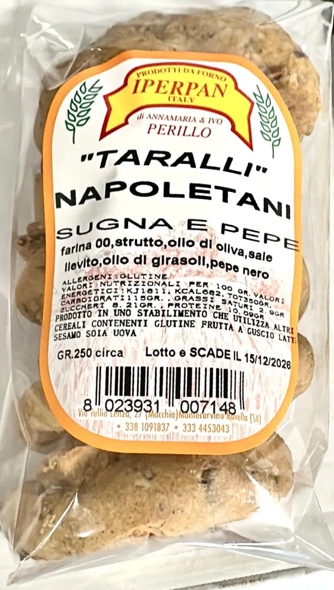 Taralli Napoletani Sugna e Pepe Iper Pan
