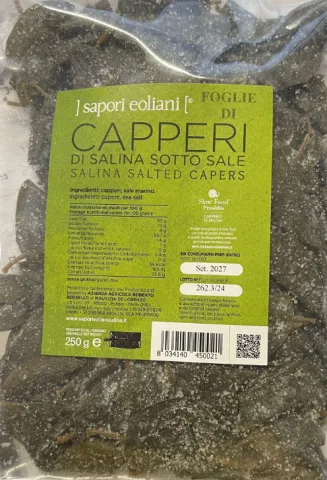 Foglie di Cappero al sale Sapori Eoliani