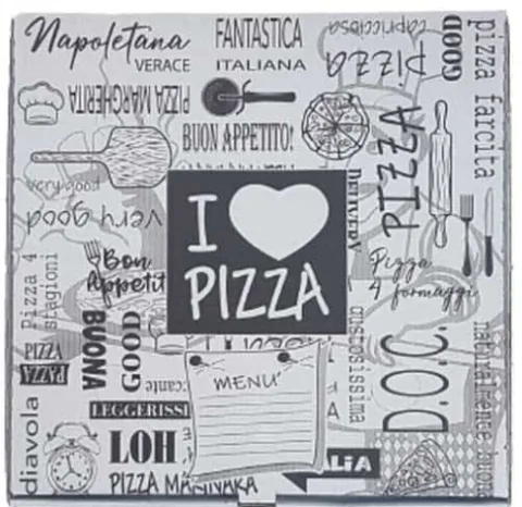 Cartone Pizza con chiusura Italiana 33x33 h. 3,5 cm Martinelli