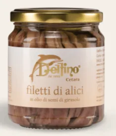 Filetti di alici in olio extravergine Delfino