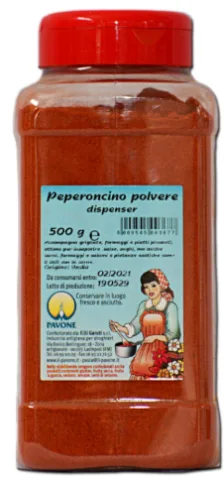 Peperoncino frantumato – Confezione 500 g Pavone