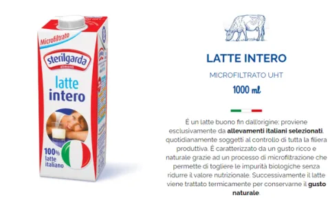 Latte UHT Parzialmente Scremato Sterilgarda