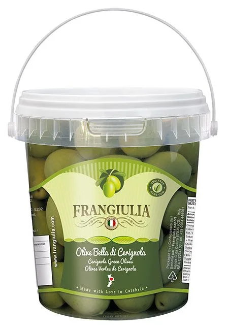 Olive nere della Riviera denocciolate in salamoia Frangiulia
