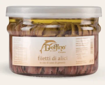 Alici salate in vaso di creta Delfino