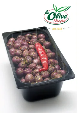 Olive nere passoloni condite (vaschetta) Miccio