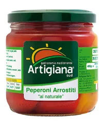 Peperoni arrostiti interi al naturale Artigiana Sud