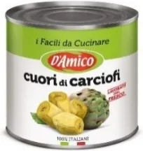 Foglie e fettine di carciofi al naturale D’Amico